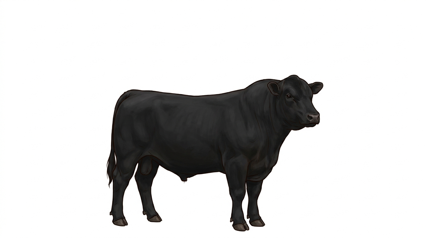 One Angus Bull