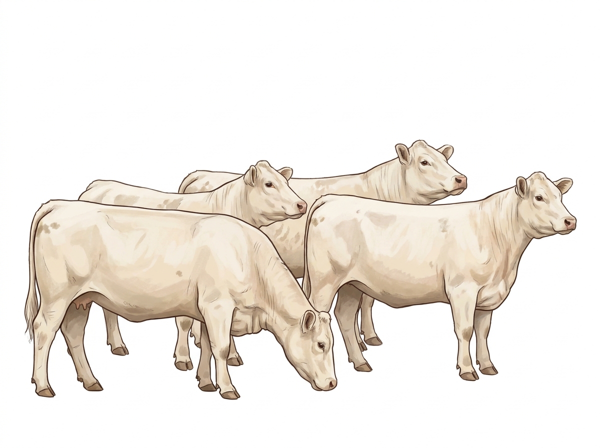 Five Charolais Heifers