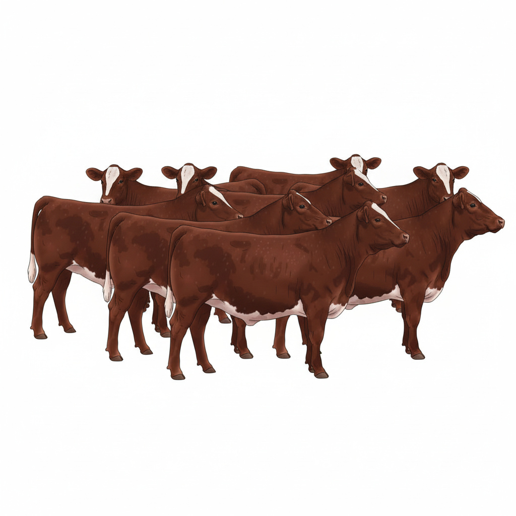 Ten Shorthorn Heifers