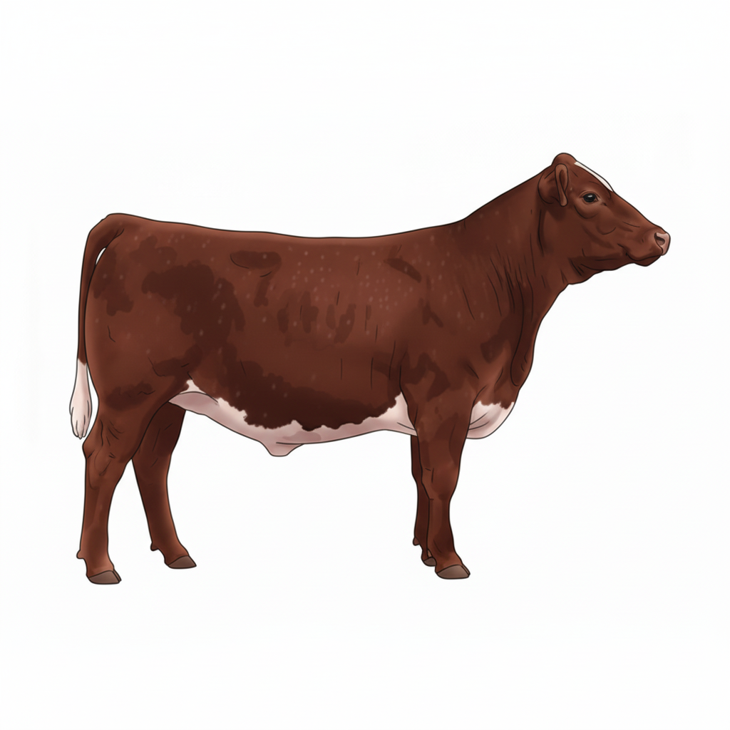 One Shorthorn Heifers