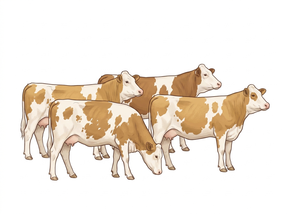 Five Simmental Heifers