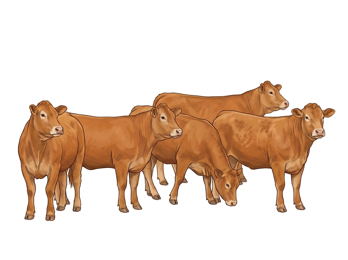 Five Limousin Heifers